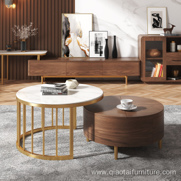 MDF Storage Round Coffee Table